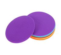SUPVOX 12pcs Multi-color Flat Spot Markers for Youth Football Soccer Agility Training Soft Flexible Disc Cones for Speed Drills Classroom Floor Dots Sports Marker Discs