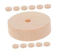SUPVOX 12pcs Natural Wood Small Wheels for DIY Building Models Wooden Car Craft Components Science Project Wheels for Crafts and Creative Projects