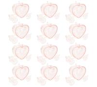 SUPVOX 12pcs Pink Heart Pumpkin Carriage Candy Box for Wedding Party Favors