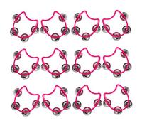 SUPVOX 12pcs Plastic Hand Tambourines Bells Boys and Girls Adults Percussion Instruments for Music Classes Festivals Family Gatherings Plastic Hand Bells Tambourines Shakers Shaker