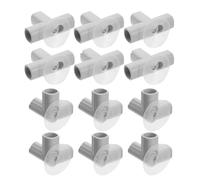 SUPVOX 12pcs Playpen Plastic Connectors T-Shaped Joints with Suction Cups for Fence Replacement High-Density Material Play Assembly Parts for Indoor Outdoor Use