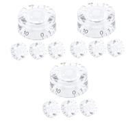SUPVOX 12pcs Potentiometer Knob for Guitar Bass Amplifier Stylish Light Tilted Design Easy Installation Control Caps for Volume Compatibility