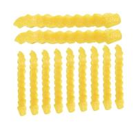SUPVOX 12pcs PVC Artificial French Fries Model Realistic Fried Food Simulation Plaything for Kitchen Decor Restaurant Display Party Table Ornament and Lifelike Fake Potato Chips