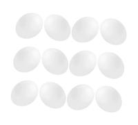 SUPVOX 12Pcs Realistic Artificial Bird Eggs for Parrots Budgies Durable Fake Nest Eggs for Simulating Natural Hatching Environment and Breeding Behavior