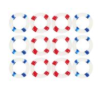 SUPVOX 12pcs Resin Miniature Life Ring Cake Toppers for Crafts and Mediterranean Table Decor, Exquisitely Detailed Life Buoy Decorations to Cultivate Creativity and Hands-on Ability