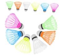 SUPVOX 12Pcs Small Plastic Badminton Shuttlecocks Colored Lightweight Sports Shuttlecocks for Beginners Indoor Outdoor Game Practice