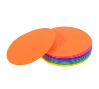SUPVOX 12Pcs Soccer Spot Markers Flat Disc for Speed Agility Practice High Visibility Multi-color Football Training Discs Compact Portable Field Markers Meeting Professional Standards