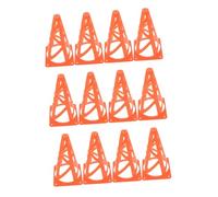 SUPVOX 12pcs Soccer Training Cones Orange with Stable Base for Football Agility Drills Plastic Field Markers for Skating Basketball and Outdoor Sports Practice