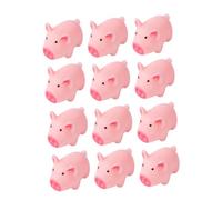 SUPVOX 12pcs Soft Cartoon Pig Squeeze for Stress Relief and Venting Flesh Pink Squishy Playthings for Adults and Fun Anti-anxiety Novelty