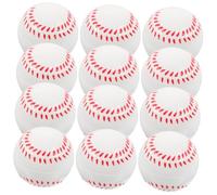 SUPVOX 12pcs Soft Squeeze Practice Training Baseballs for Elastic Bouncy Balls Lightweight Portable Indoor Outdoor Sports