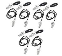 SUPVOX 12pcs Sports Referee Whistle Stainless Steel Whistle for Soccer High Frequency Emergency for Outdoor Activities and School Sports