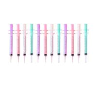 SUPVOX 12pcs Syringe Ballpoint Pens with 0.5mm Fine Tip, Assorted Colours, Plastic Material, for Writing, Journals and Greeting Cards Making, Suitable for School and Office Use