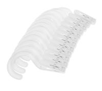 SUPVOX 12pcs White Plastic Laundry Clips with Hooks Multifunctional Clothes Pegs for Socks Underwear Scarves Hanging Indoor Outdoor Drying