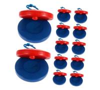 SUPVOX 12PCS Wooden Castanets for Bright Colors Ergonomic Finger Percussion Instruments for Early Music Education to Develop Motor Skills and Social Interaction
