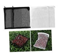 SUPVOX 12PCS Zipper Mesh Filter Media Bag for Aquarium Durable White Black Filter Bags for Phosphate Nitrate Removal for Fish Tank Use