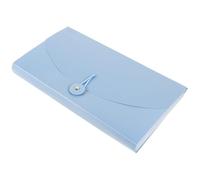 SUPVOX 13-Pocket Mini A6 Accordion File Organizer Blue Expanding Receipt Holder Document Folder Portable Office Filing Organizer