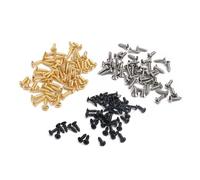 SUPVOX 150pcs Guitar Backplate Screws 3x12mm Electric Guitar Guard Plate Fixation Screws Black Silver Gold 50pcs Each Suitable for ST Style Accessory