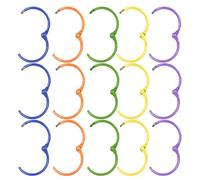 SUPVOX 150pcs Small Metal Loose Leaf Binder Rings Set - 1 Inch Colorful Book Rings for Notebooks, Flashcards, Scrapbooks - Assorted Purple, Blue, Green, Orange, Yellow for Office