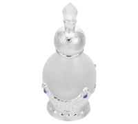 SUPVOX 15ml Silver Vintage Perfume Bottle Refillable Glass Essential Oils Dropper Bottle for Aromatherapy and Travel Use