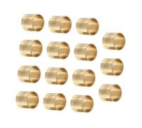 SUPVOX 15pcs Copper Billiard Cue Ferrules Replacement Parts for Snooker and Pool Cues Non Threaded Hoops Repair and Maintenance Practical for Players and Enthusiasts