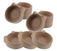 SUPVOX 15pcs Disposable Pet Bowls Paper Food and Water Dishes for Small Dogs Cats Puppies Travel Outdoor Feeding Hygiene Single-use