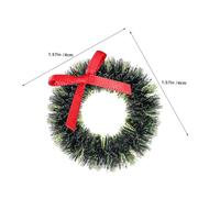 SUPVOX 15pcs Dollhouse Mini Wreaths with Bows Reusable Tiny Christmas Garland Hanging Decor for Miniature Scenes Stylish Xmas Pretend for Micro Landscape and Festive Dollhouse Rooms