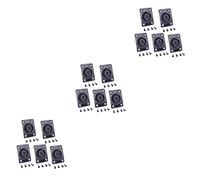 SUPVOX 15pcs Guitar Jack Plate Output Socket Square Indented Jack Plug Socket for Electric Guitar Output Plate