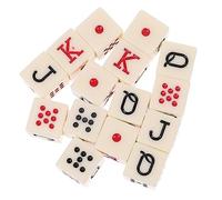 SUPVOX 15Pcs Ivory Spanish Poker Dice Set for Party Games Fun Liars Dice Props Portable Acrylic Chips for Birthday Celebrations