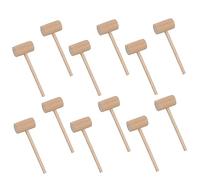 SUPVOX 15Pcs Mini Wood Hammer Solid Wooden Crab Mallets Lightweight Seafood Preparation Tools for Lobster Crab Shell Cracking and Cake Bashing