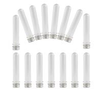 SUPVOX 15pcs Pe Shoelace Storage Tubes with Screw Caps, Debris-Proof Travel Shoe Tie Organizer Small Test Sample Bottles for Sneaker Storage