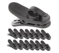 SUPVOX 15pcs Small Microphone Clips with Secure Firm Attachment Durable Lapel Mic Cord Clamps for Wire Management Lightweight Portable Collar Clips for Headphone and Microphone Use