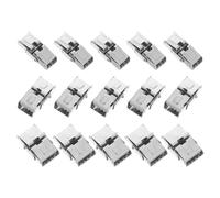 SUPVOX 15pcs Stainless Steel Watch Buckle Set Folding Deployment Clasp with Double Push Button for Watch Strap Replacement for DIY Bands Silver Finish 12x21.5mm 14x25mm 16x25mm