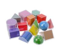 SUPVOX 15pcs Transparent Geometric Solids with Unfoldable Cards for Light Table Detachable Shapes Manipulatives for Interactive Sensory and Visual Learning