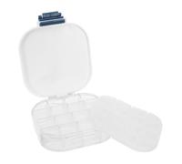 SUPVOX 16 Compartment Lightweight Plastic Palette Portable Reusable Watercolor Mixing Paint Tray with Silicone Seal Lid 4.52x3.46x0.94in Compact Palette for Plein Air Painting Artists