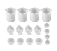 SUPVOX 16 Pcs Silicone Measuring Cups DIY Resin Glue Tools for Making Handmade Craft Nonstick Silicone Mixing Cups