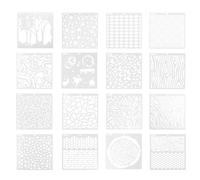 SUPVOX 16 Sheets Hollow-Out Painting Templates Art Pattern Stencils for Female Friends White Pet Material Long Serving Life Safe Craft Stencil for Making Lovely Ornaments Valentine's Day