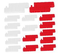 SUPVOX 16pc Rc Car Roadblocks Drift Race Road Barrier for Racing Track Miniature Fence Accessories for Remote Control Drift Racing Red and White Each