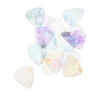 SUPVOX 16Pcs Agate Guitar Picks Triangular Picks Smooth Surface for Acoustic Electric Classical Guitar Ukulele Accessories