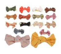 SUPVOX 16pcs Bow Headband Hair Ties for Girls Elastic Hair Bands Soft Nylon Material for Women and Boys and Girls