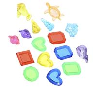 SUPVOX 16PCS Pool Diving with Colorful Artificial Gemstone Models and Ocean Animal Figures and Swimming Pool Game for Treasure Hunting and Creative Summer Play