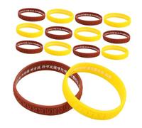 SUPVOX 16pcs Sanskrit Silicone Wristbands Bulk Flexible Elastic Bracelets with Unique Cultural Design for Men Women Party Favors and Holiday Accessories