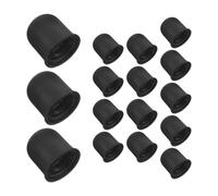 SUPVOX 16pcs Shock-absorbing Plastic Pads for Roller Skate and Skateboard Accessories, Non-slip Black Protection Bushings for Indoor Roller Skating Hardware Replacement Parts