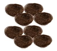 SUPVOX 16Pcs Simulated Bird Nest Decorations with Hemp Thread Material Realistic Bird Breeding Nests for Garden Easter Party and Photography Props Durable and Lightweight Ornamental