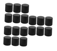 SUPVOX 18pcs Electric Guitar Metal Flat Tone Knob Guitar Accessory for Electric Parts Black Finish