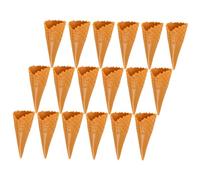 SUPVOX 18pcs Mini Ice Cream Cone Models DIY Craft Accessories Adorable Waffle Cone Toys for Boys and Girls Pretend Play and Hairpin Charms