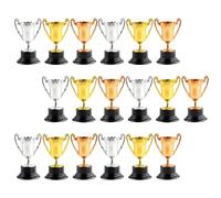 SUPVOX 18pcs Mini Trophy Award Trophies for Competitions Games and Classroom Recognition Gold Silver Bronze Each