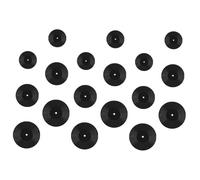 SUPVOX 18pcs Mini Vinyl Records for Doll House Decor Realistic Black Simulated Record Models Intricate Design Miniature Accessories Fine Workmanship Photo Props for Dollhouse Decoration