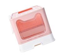 SUPVOX 1pc Box Anti-splashing Cat Litter Pot Kitten Training Potty Pet Supply Pet Toilet Kitten Potty Cat Toilet Fully Enclosed Litter Pan Pink Pp