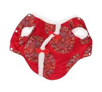 SUPVOX 1pc Chinese Style Pet Costume Printed Dog Vest for Autumn and Winter Lovely for Year Celebrations Dog Outfit for Outdoor Activities