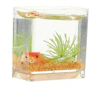 SUPVOX 1pc Miniature Tank Model Realistic Tiny Aquarium Decor for Dollhouse Mini House and Tabletop Decoration Orange for Miniature Gardens and Home Accessories